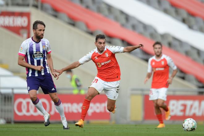 Míchel Herrero, en el duelo disputado ante el Sporting de Braga (Foto: SCBraga).