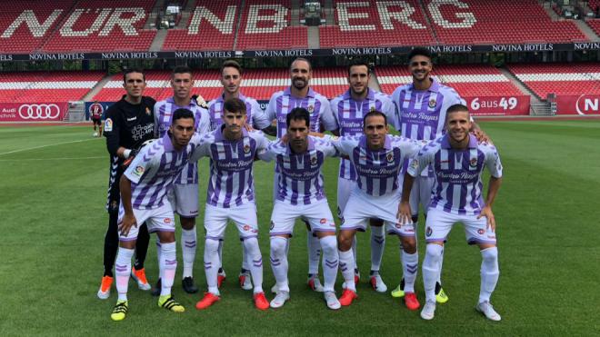 Once titular pucelano en el último duelo de la pretemporada de 2018 (Foto: Real Valladolid).