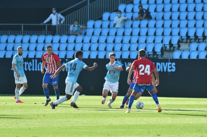 Lance del partido entre el Celta y el Sporting en Balaídos (Foto: Celta).