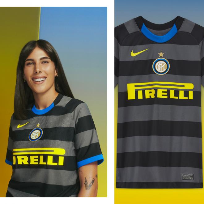 Camiseta alternativa del Inter de Milán para la temporada 20/21.