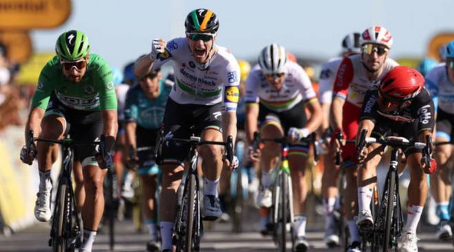 Sam Bennett logra la victoria en la etapa 10 del Tour de Francia.
