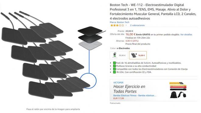 Amazon te trae estos precios en los electroestimuladores.