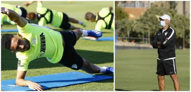 Boulahroud y Pellicer, en la Federación este viernes (Fotos: Málaga CF).