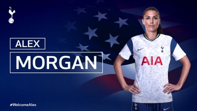 Alex Morgan, nueva jugadora del Tottenham.