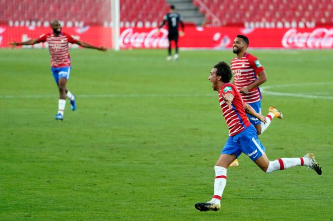 Luis Milla, celebrando su gol ante el Athletic (Foto: GCF).