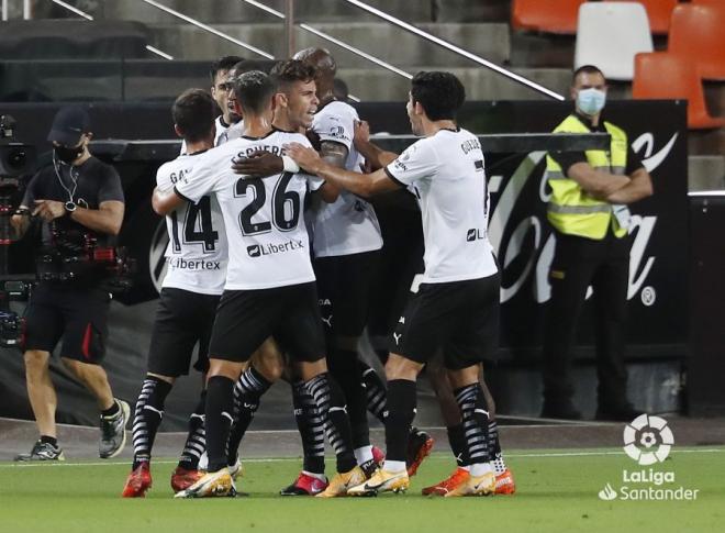 Celebración de un gol del Valencia CF (Foto: LaLiga)