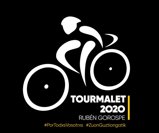 Logo del intento de Rubén Gorospe de subir el Tourmalet hacia atrás.
