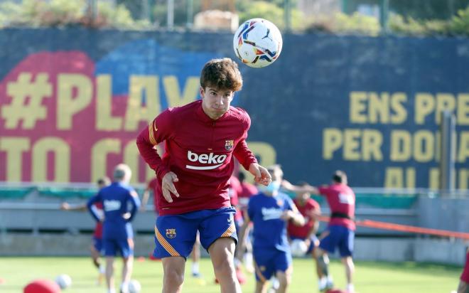 Riqui Puig, en una sesión del Barcelona (Foto: FCB).