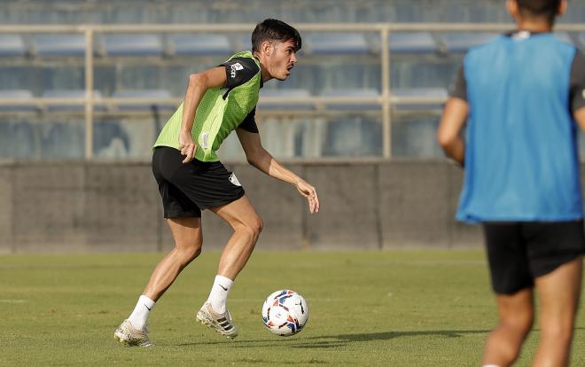 Jozabed, en su primera sesión con el Málaga (Foto: Málaga CF).
