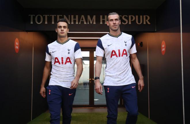 Bale y Reguilón, en su primer día como jugadores del Tottenham (Foto: THFC).