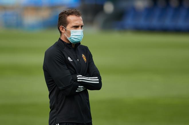 Baraja en un entrenamiento del Real Zaragoza (Foto: Daniel Marzo).