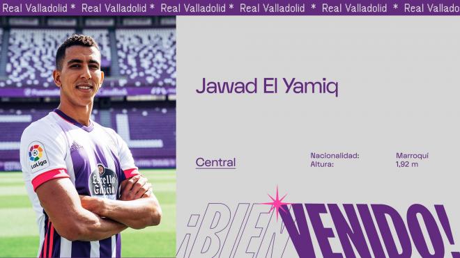 Jawad El Yamiq, nuevo jugador del Real Valladolid (Foto: Real Valladolid).