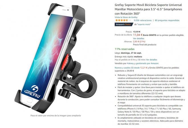 Este soporte para teléfonos móviles de Grefay lo podrás encontrar con un descuentazo en Amazon.