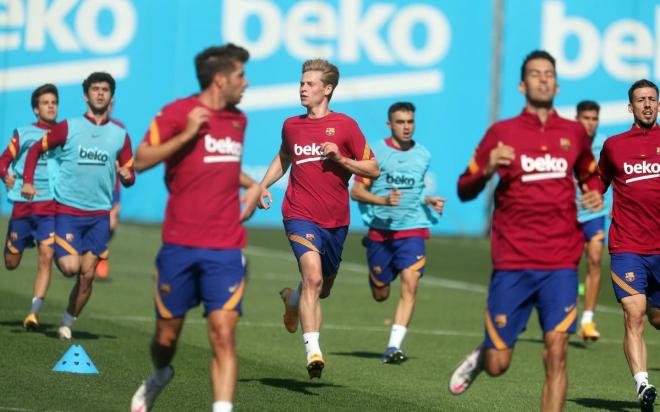 Imagen de una sesión reciente del FC Barcelona (Foto: FCB).