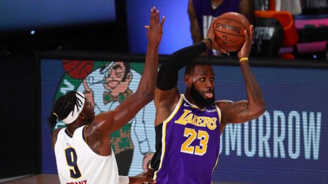 LeBron James, en el Lakers-Nuggets.