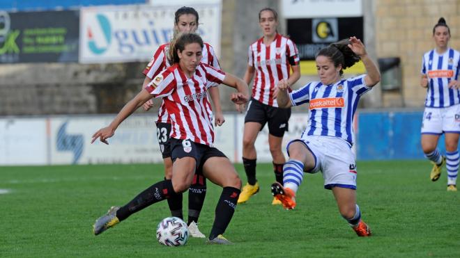 Oihane Valdezatela la juega ante la Real Sociedad en la final de la EH Kopa femenina (Foto: Athletic Club).