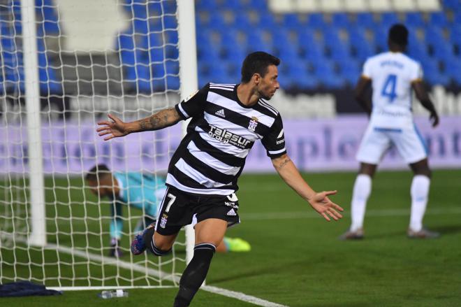 Rubén Castro celebra un gol con el Cartagena (Foto: FCC).