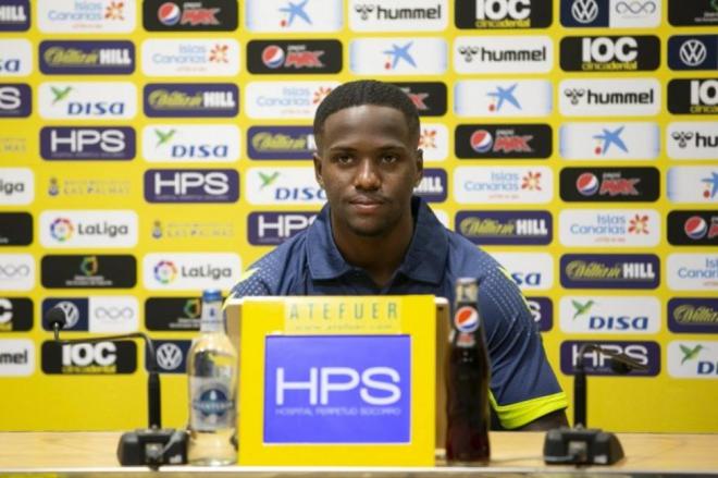 Jonathan Silva, en su presentación con Las Palmas.