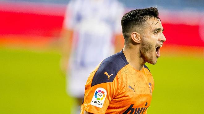 Maxi Gómez celebra su gol en aquel Real Sociedad-Valencia CF (Foto: Valencia CF).