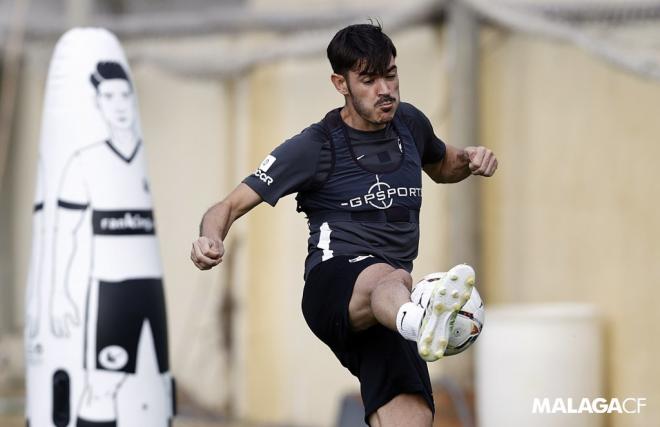 Jozabed, entrenando en la Federación (Foto: Málaga CF).