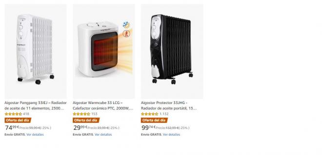 Amazon te trae ofertas en todos estos calefactores.