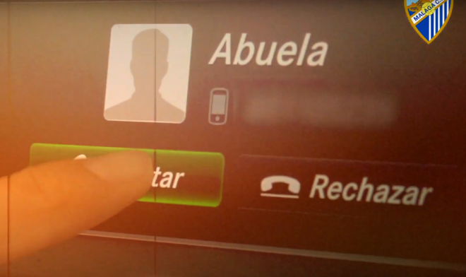 Una imagen del vídeo con el que el Málaga anunció la renovación de Luis Muñoz.