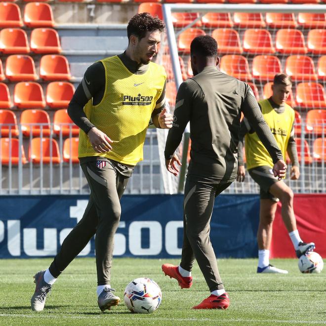 Vrsaljko, en el último entrenamiento antes del Atlético de Madrid-Villarreal (Foto: ATM).