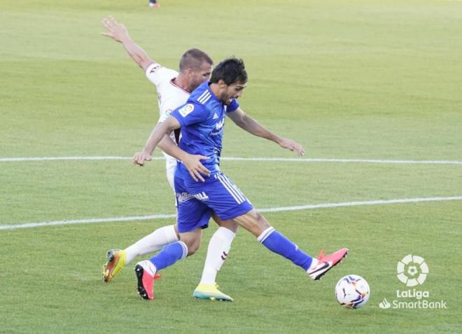 Arribas, en el Albacete-Real Oviedo (Foto: LaLiga).