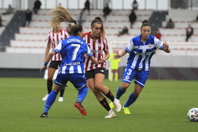 Lance del partido entre el Athletic y el Dépor Abanca en Lezama (Foto:RCD)