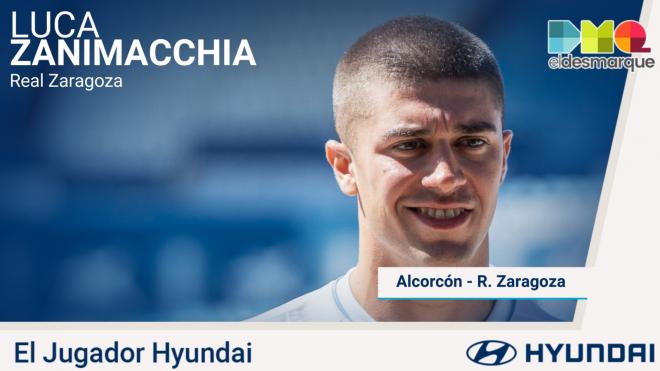 Zanimaccchia, jugador Hyundai del Alcorcón-Real Zaragoza.