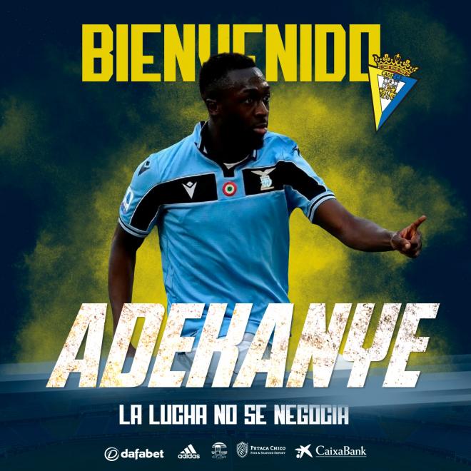 Adekanye, nuevo jugador del Cádiz (Foto: CCF).
