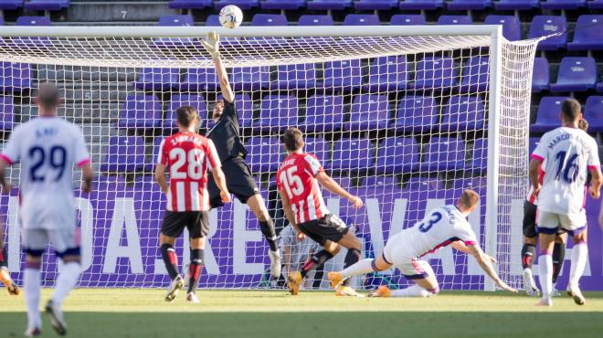 Zarraga, durante el amistoso ante el Real Valladolid (Foto: Athletic Club).