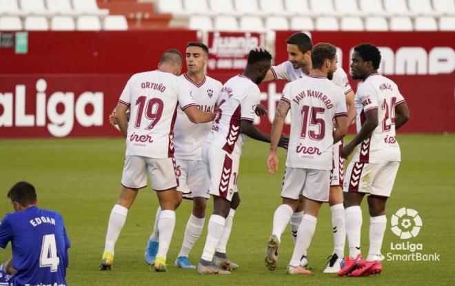 Celebración del Albacete (Foto: LaLiga).