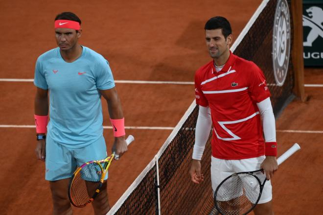 Rafa Nadal y Novak Djokovic, en la final de Roland Garros (Foto: RG).