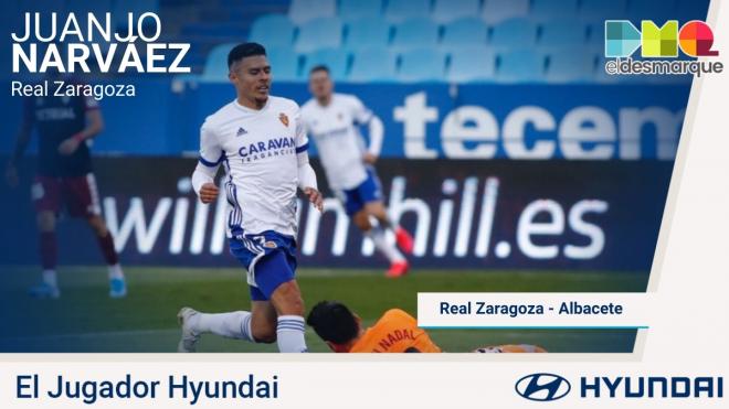 Juanjo Narváez Jugador Hyundai del Real Zaragoza-Albacete