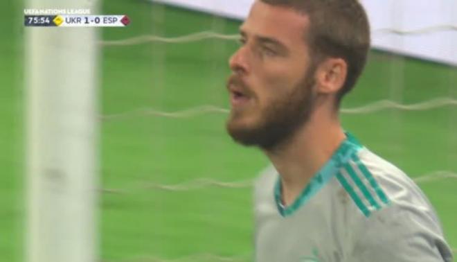 David de Gea, tras su fallo ante Ucrania.