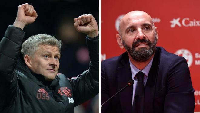 Solskjaer y Monchi.