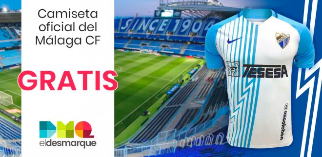 Consigue gratis una camiseta oficial del Málaga con ElDesmarque