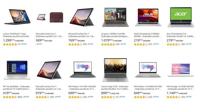Sólo en el Amazon Prime Day 2020 podrás encontrar estos portátiles con estos precios.