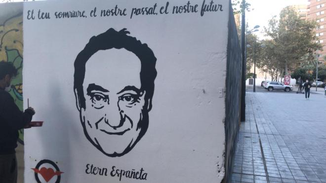 Grafiti al lado de Mestalla.
