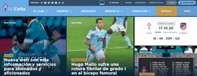 Nueva web del Celta (Foto: RC Celta).