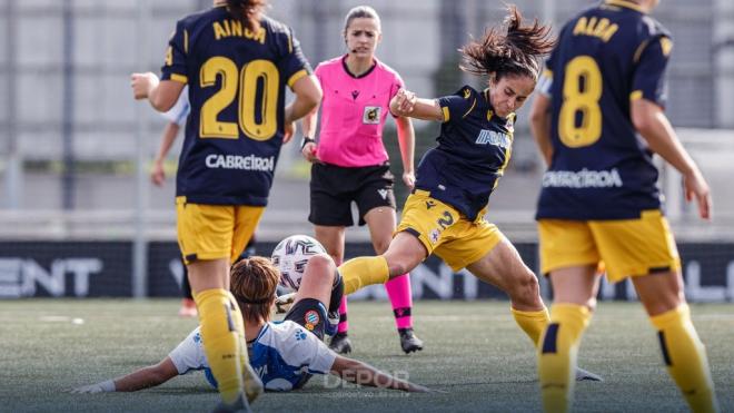 Un lance del Espanyol Femenino-Dépor Abanca en la Ciudad Deportiva Dani Jarque (Foto: RCD).