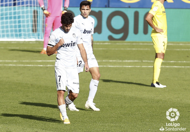 Guedes y Maxi Gómez fueron la dupla en ataque del Valencia CF (Foto: LaLiga)