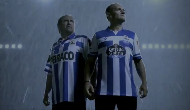 Alfredo y Manjarín en la presentación de las camisetas 2020/21(Foto:RCD)