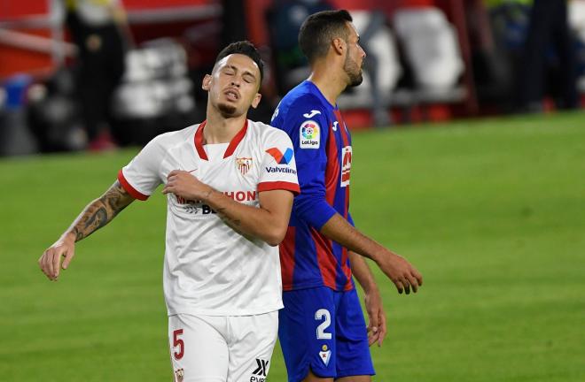 Lucas Ocampos, en el duelo entre Sevilla y Éibar (Foto: Kiko Hurtado).