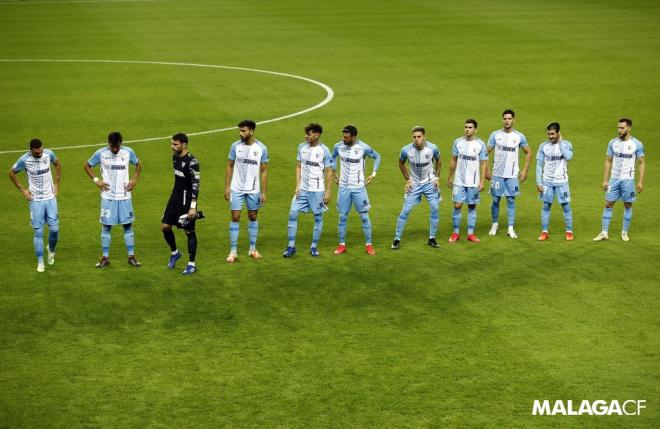 El once inicial que el Málaga presentó ante el Mirandés (Foto: Málaga CF).