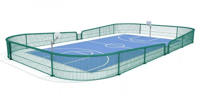La cancha de baloncesto de los Jardines Emiliano Arriaga tendrá dimensiones oficiales.
