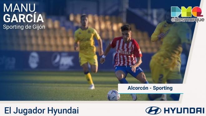 Manu García, Jugador Hyundai del Alcorcón-Sporting.