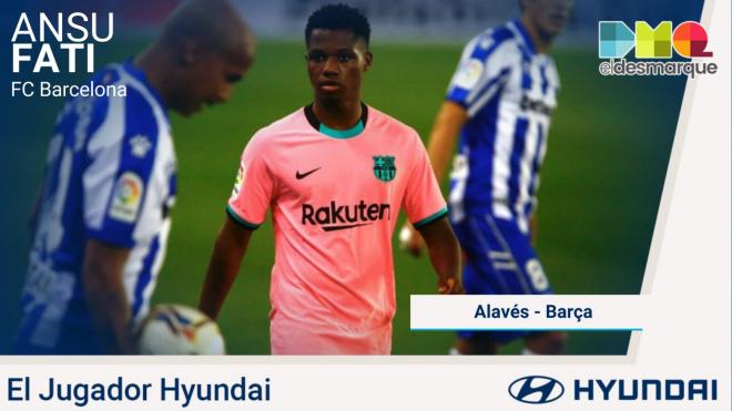 Ansu Fati, jugador Hyundai del Alavés-Barcelona.