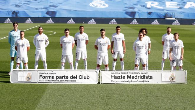 Alineación del Real Madrid ante el Huesca (Foto: RMCF).